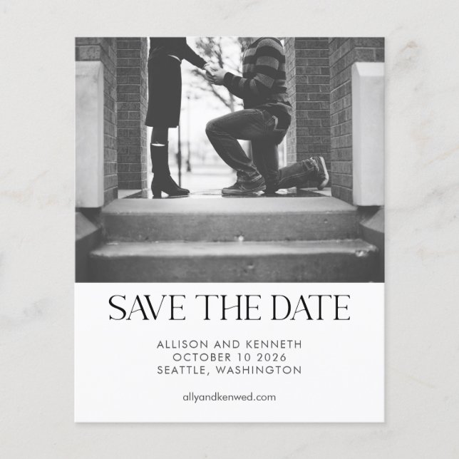 Budget Modernes Minimalistisches Zwei-Foto-Einfach (Vorderseite)