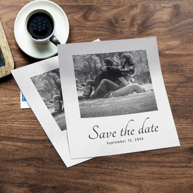 Budget Modernes Save the Date Foto Hochzeit Einlad Flyer (Von Creator hochgeladen)