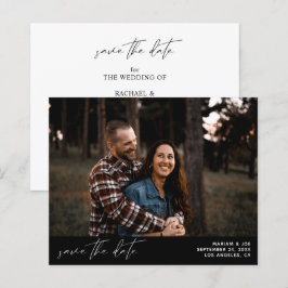 Budget Modrn Chic Foto Horizontal Save the Date B