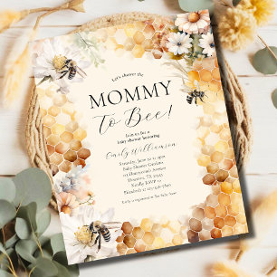 Budget Mommy to be Floral Baby Dusche Einladung