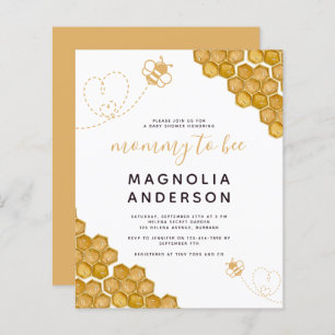 Budget Mommy to Bee Baby Shower Einladung