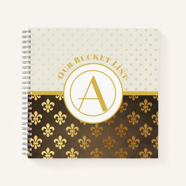 BUDGET Monogram Couples Bucket List halt Notizbuch (Vorderseite)