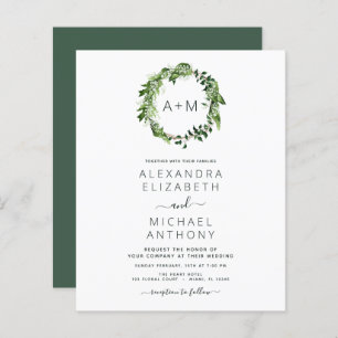 Budget Monogram Emerald Green Greenerity Wedding