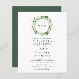 Budget Monogram Emerald Green Greenerity Wedding