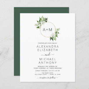 Budget Monogram Emerald Green Greenerity Wedding