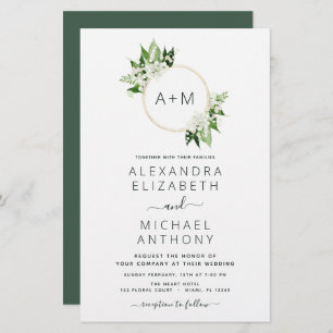 Budget Monogram Emerald Green Greenerity Wedding