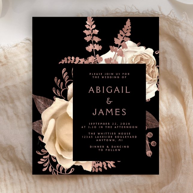 Budget Moody Dark Floral Elfenbein Rose Gold Hochz (Von Creator hochgeladen)