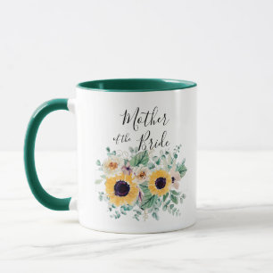 BUDGET Mother Bride Groom Custom Gifts SUNFLOWERS Tasse