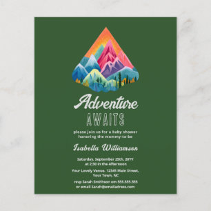 Budget Mountain Adventure erwartet Baby Shower