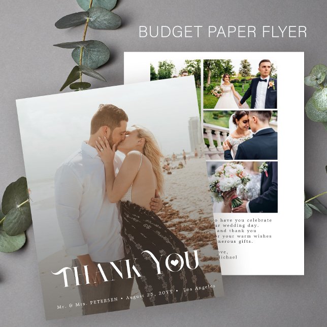 Budget Multi Foto Collage Hochzeit danke Ihnen Kar Flyer (Von Creator hochgeladen)