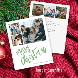 Budget Multi Foto Frohe Weihnachtskarte Flyer