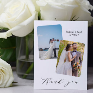 Budget Multi-Fotos Hochzeit Vielen Dank Karten