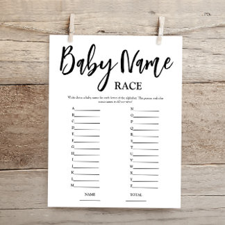 Budget Name Race Baby Showspiel