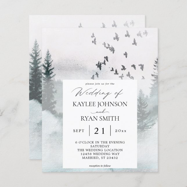 Budget Naturwald & Vögel 2 Hochzeiten (Vorne/Hinten)