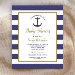 Budget Nautical Drive by Baby Dusche Einladung