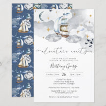 Budget - Nautical Fantasy Baby Shower Einladung