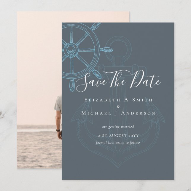 BUDGET Nautical FOTO Rette Daten Sea Beach Ocean (Vorne/Hinten)