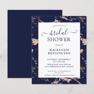 Budget Navy Blau Rosen Gold Marmor Junggesellinnen