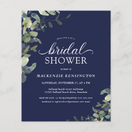 Budget Navy Blue Eucalyptus Brautparty