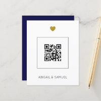 Budget Navy Blue QR Code Alles in einer Hochzeit