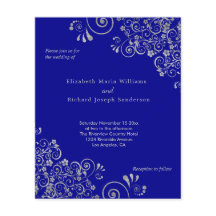 Budget Navy Blue Silver Wirbel Hochzeitsempfang