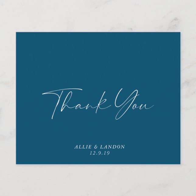 BUDGET Navy Danke Karte (Vorne)