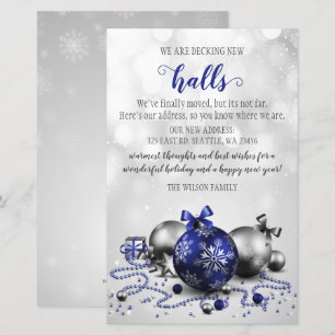 Budget Navy Decke neue Hallen Umzug Holiday Card