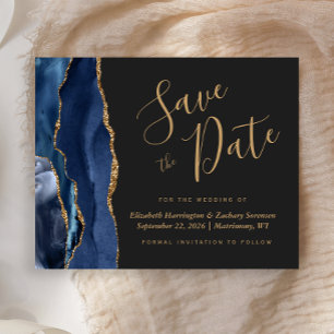 Budget Navy Gold Achat Dunkle Hochzeit Save the Da