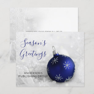 Budget Navy Ornamente Firma Weihnachtskarte