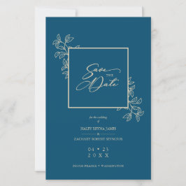 Budget Navy Trendzweige Gold Effect Foto