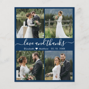 Budget Navy White Foto Collage Hochzeit Vielen Dan