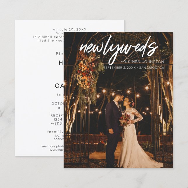 Budget Neu verheiratet W 1 Foto Post Hochzeit Empf (Vorne/Hinten)