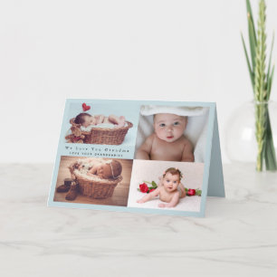 BUDGET Neue Baby-Ankündigung Foto Collage Karte