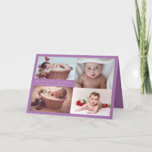 BUDGET Neue Baby-Ankündigung Foto Collage Karte