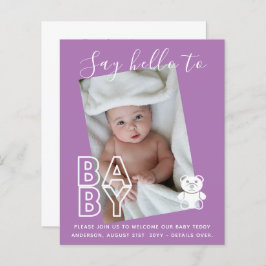 BUDGET Neue Baby FOTO Cards - Moderner Fun Girl Bo