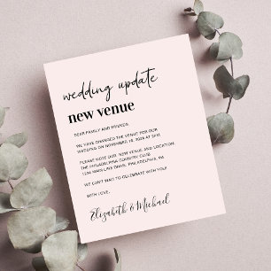 Budget Neuer Hochzeitsplatz Rosa Ankündigung