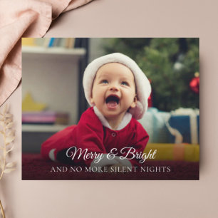 Budget Neues Baby Keine Silent Nights Holiday Card
