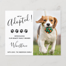 Budget Neues Haustier wir Adoptiert Hunde Ankündig