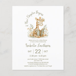 Budget Neues Kapitel Beginnt Giraffe Babydusche