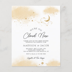 BUDGET Neutral wir sind auf Cloud Nine Baby Dusche