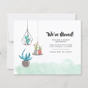 Budget New Address Succulement Moving Announcement