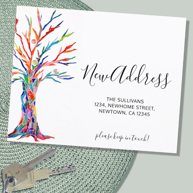Budget New Address Tree Moving Announcement Card (Von Creator hochgeladen)