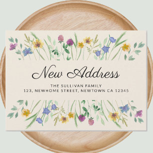 Budget New Address Wildblume Moving Ankündigung