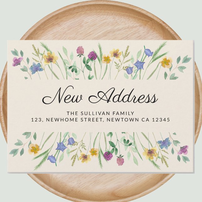 Budget New Address Wildblume Moving Ankündigung (Von Creator hochgeladen)