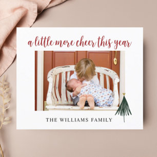 Budget New Baby Announction Foto Weihnachtskarte