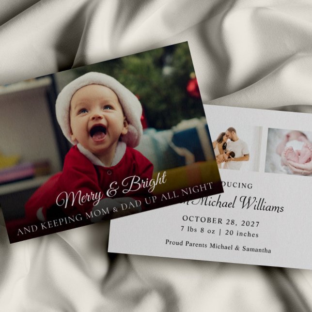 Budget New Baby Foto Funny Christmas Card Einladung (Von Creator hochgeladen)