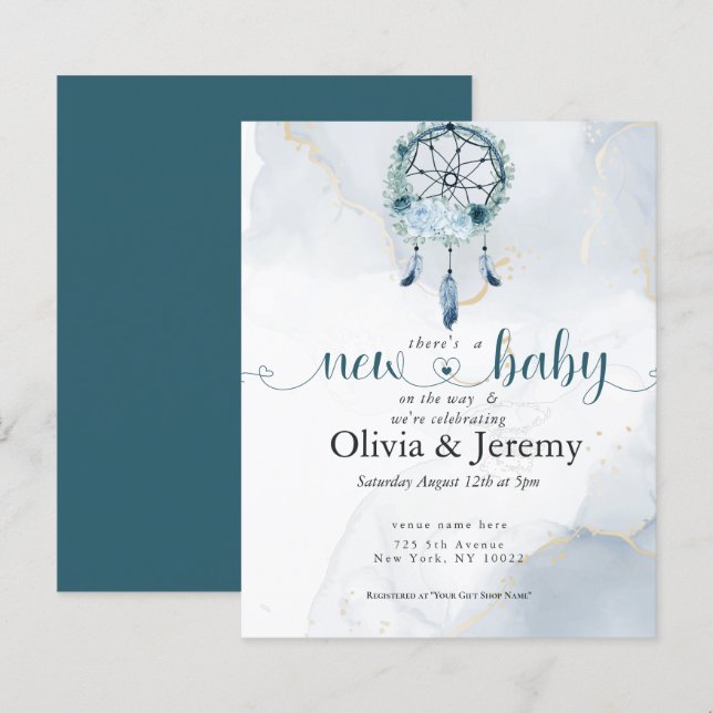 Budget New Baby on Way Aquamarin DreamCatcher (Vorne/Hinten)