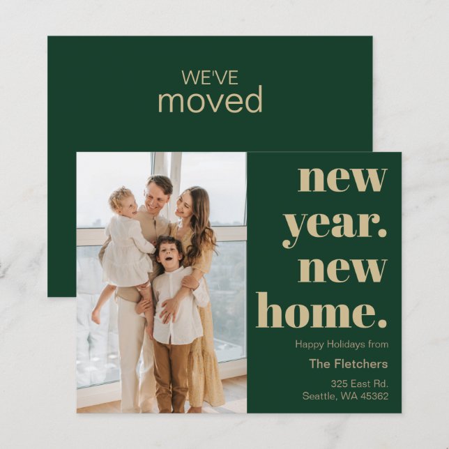 Budget New Year New Zuhause Moving Foto Holiday Ca (Vorne/Hinten)