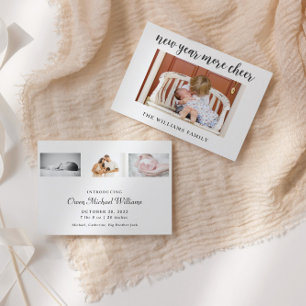 Budget New Years Baby Birth Ankündigung