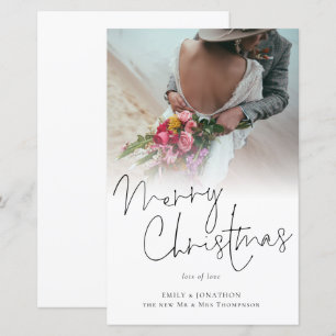 Budget Newlyweds Frohe Weihnachts-Fotokarte